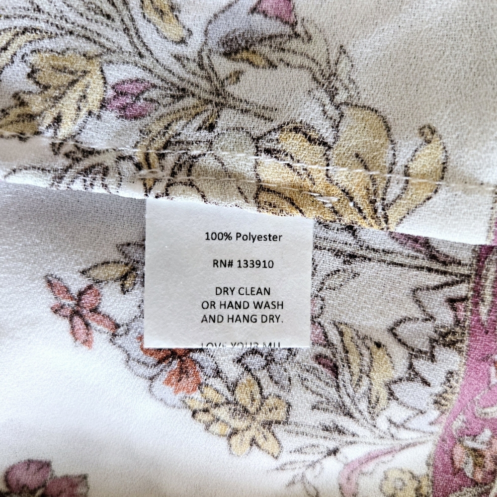 Show Me Your MuMu Raquel Floral Paisley Smocked Off The Shoulder Peasant Top XS - Picture 6 of 6